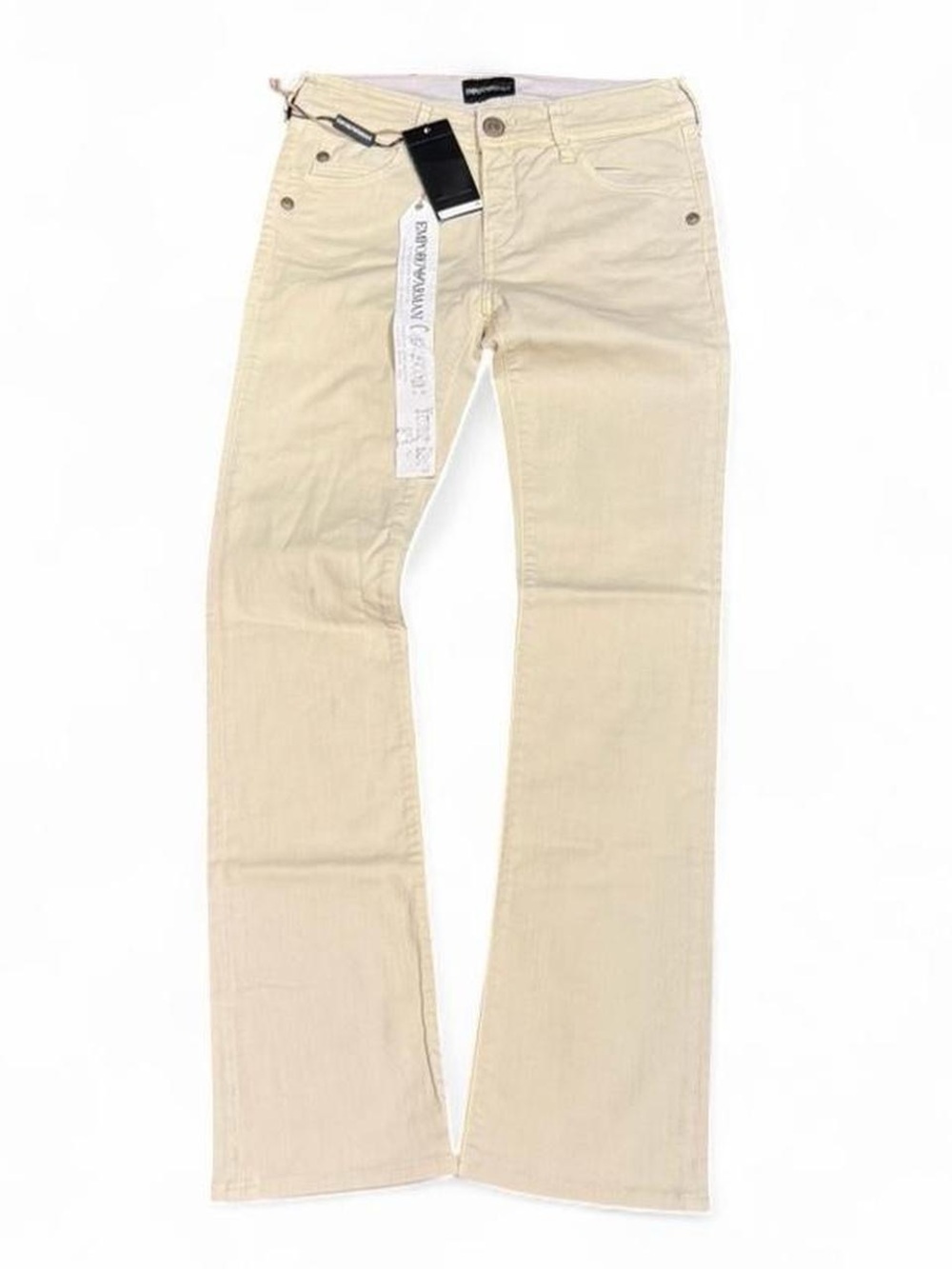 Y2K NWT Emporio Armani Cameron Tan Low Rise Bootcut Jeans